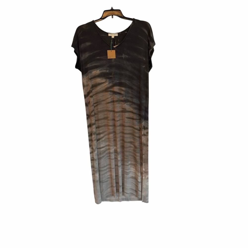 River + Sky NWT Black & Grey Ombre V-Neck Maxi Dress